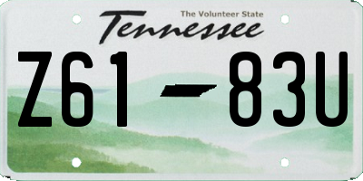 TN license plate Z6183U