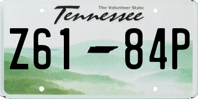 TN license plate Z6184P