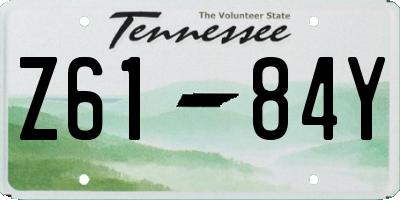 TN license plate Z6184Y