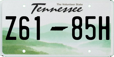 TN license plate Z6185H