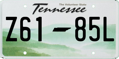 TN license plate Z6185L