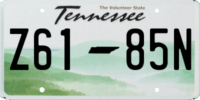 TN license plate Z6185N