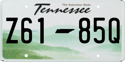 TN license plate Z6185Q