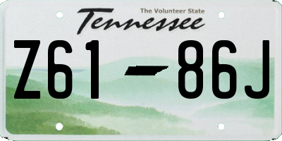 TN license plate Z6186J