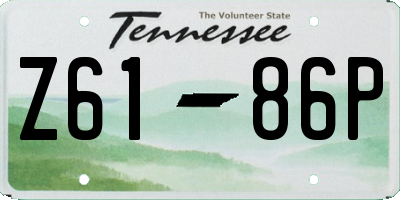 TN license plate Z6186P