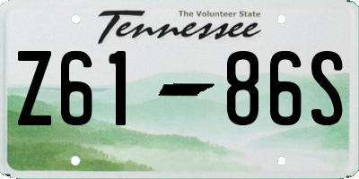 TN license plate Z6186S