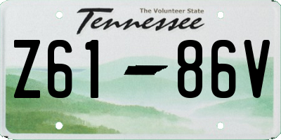 TN license plate Z6186V