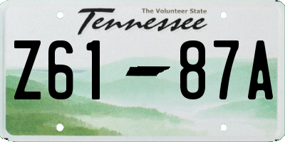 TN license plate Z6187A