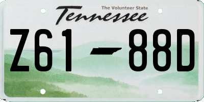 TN license plate Z6188D