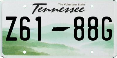 TN license plate Z6188G