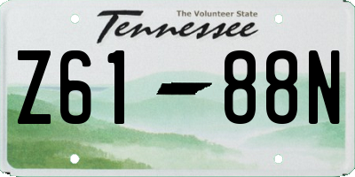 TN license plate Z6188N
