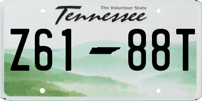 TN license plate Z6188T