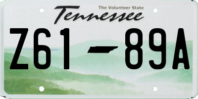 TN license plate Z6189A