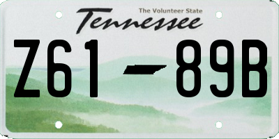 TN license plate Z6189B