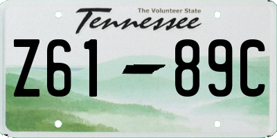 TN license plate Z6189C