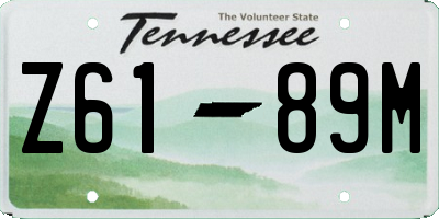 TN license plate Z6189M