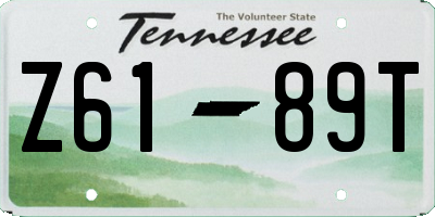 TN license plate Z6189T
