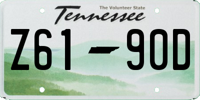 TN license plate Z6190D