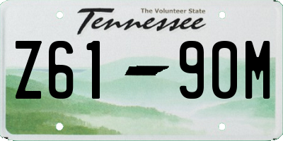 TN license plate Z6190M