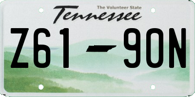 TN license plate Z6190N