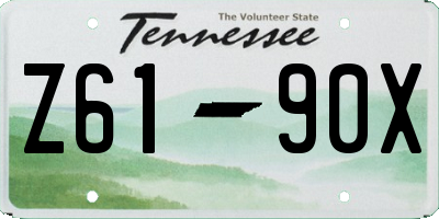 TN license plate Z6190X