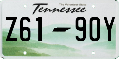 TN license plate Z6190Y