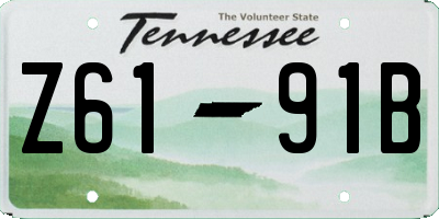 TN license plate Z6191B
