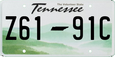 TN license plate Z6191C