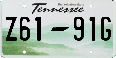 TN license plate Z6191G
