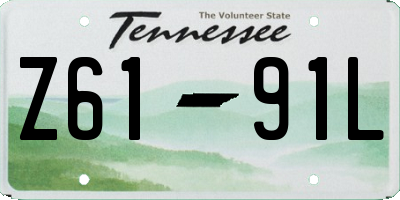 TN license plate Z6191L