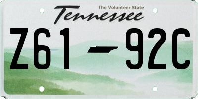 TN license plate Z6192C
