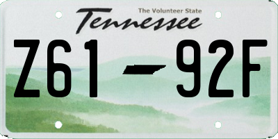 TN license plate Z6192F