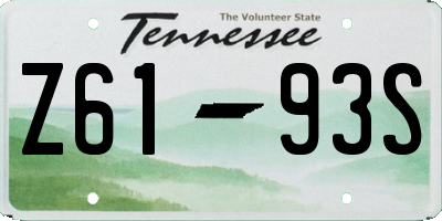 TN license plate Z6193S