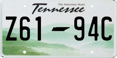 TN license plate Z6194C