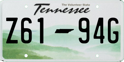 TN license plate Z6194G