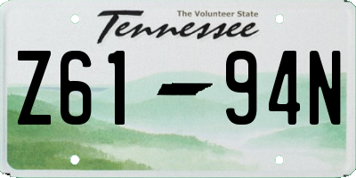 TN license plate Z6194N
