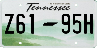 TN license plate Z6195H
