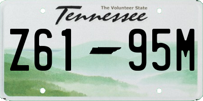 TN license plate Z6195M