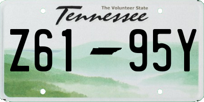 TN license plate Z6195Y