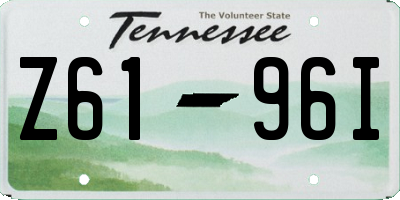 TN license plate Z6196I