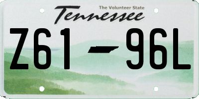 TN license plate Z6196L