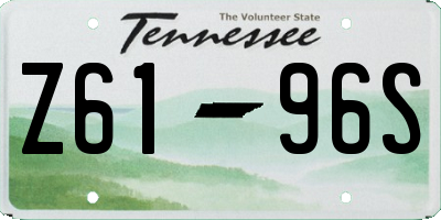 TN license plate Z6196S