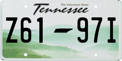 TN license plate Z6197I