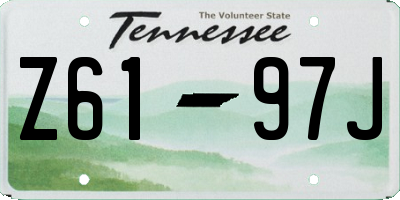 TN license plate Z6197J
