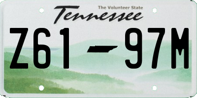 TN license plate Z6197M