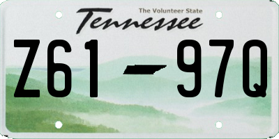 TN license plate Z6197Q