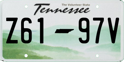 TN license plate Z6197V