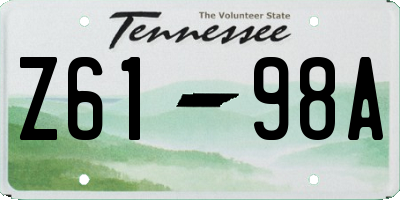 TN license plate Z6198A