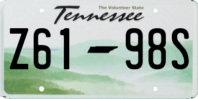 TN license plate Z6198S