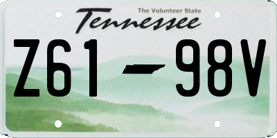 TN license plate Z6198V